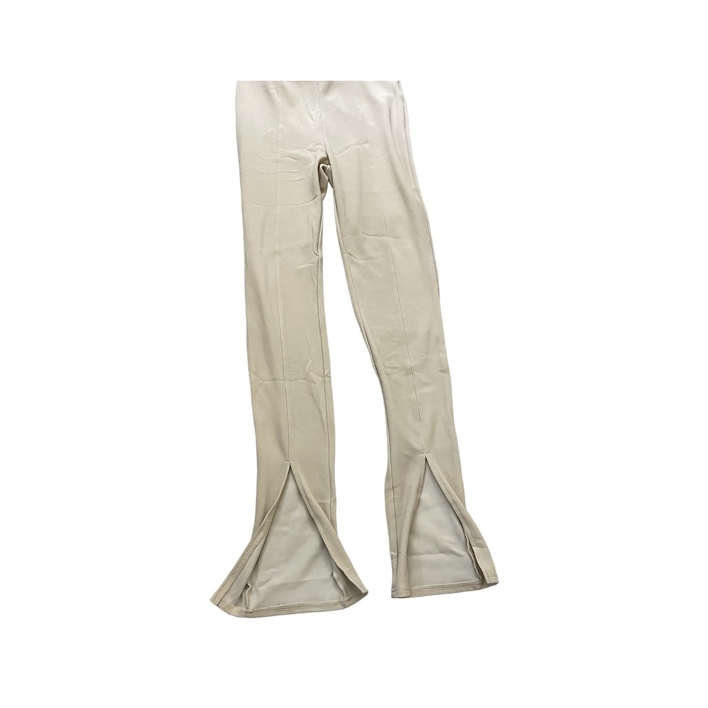 Adika split hem pants in color cream